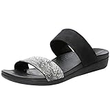 Comfortable Plantar Fasciitis Sandals for Female, Soft Arch Support Slides for Heel Pain, Back Pain...