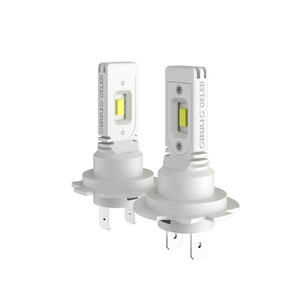 Sirius Kit Lampadine LED H7 H18 HLG2 12V 6000K Luce Bianca Fredda Serie OELED V2 – 1520 Lumen – PX26d PY26d-1 – Fari Anteriori Auto Moto
