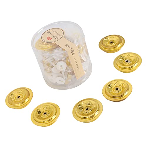 Gadpiparty 1Set Candle Making Wicks and Oil Burner Wicks Butter with Canister Approx Wicks and Oil Floats for Lanterns and Oil Lamps