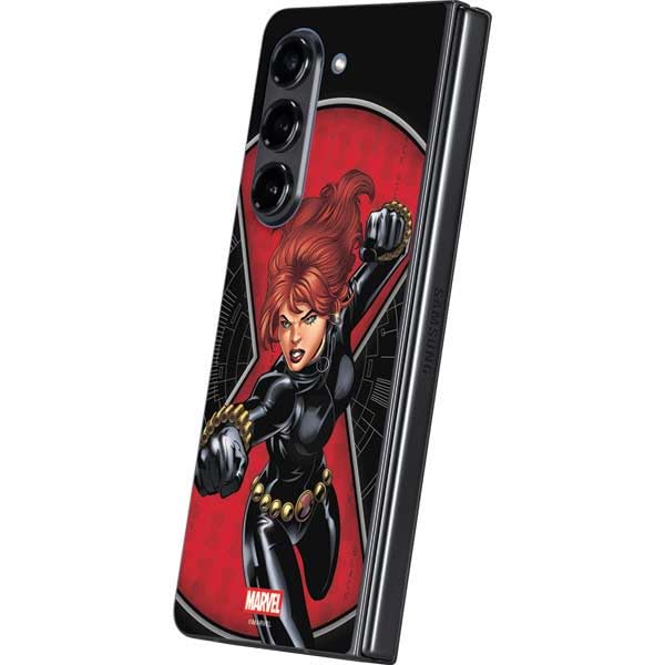 Skinit Decal Phone Skin Compatible with Galaxy Z Fold5 5G - Officially Licensed Marvel Black Widow Natasha Romanova Design