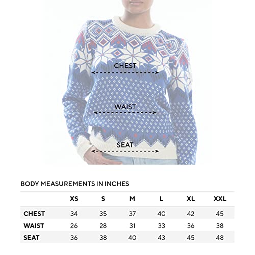 Dale Of Norway Vilja Women's Sweater - 100% Lightweight Wool Sweater - Women's Crewneck Sweater In Lightweight Wool - Women's Pullover Sweaters - Ladies Sweater With Detailed Patterns - 3 Colors #TOP4