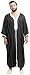 Moroccan Men Dress Caftan Handmade With Embroidery Tread Long Sleeve Black