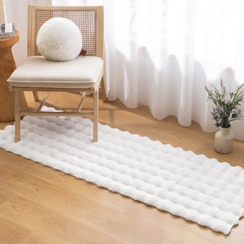 Tapete Ashler de piel sintética blanca 2x6 ft miniatura 6