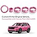Polodunn for 2023-2025 Honda Pilot Accessories, 5pcs Aluminum Alloy Knob Cover Trim Set (Pink) - Push Start Button, AC & Volume. Tool-Free Install, Interior Upgrade & Knob Protection