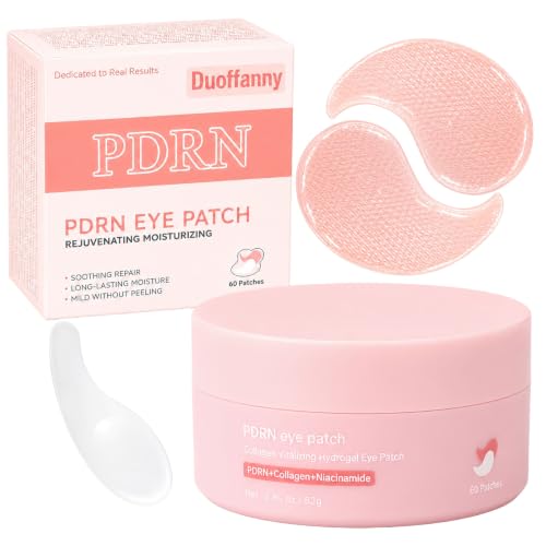 Parches Ojos PDRN Hidrogel Anti Ojeras y Bolsas – 60 Unidades con Colágeno y Niacinamida, Mascarilla Ojos Antiarrugas Hidratante, Cuidado Facial Hombre y Mujer, Regalo Skin Care