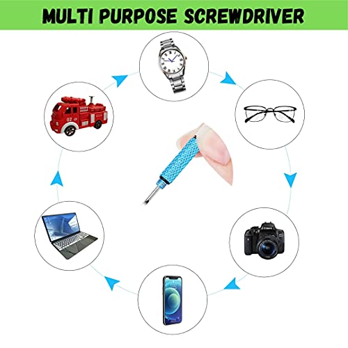 Uneak - Eyeglass Screwdriver Repair Kit Precision 3 In 1 Mini Screwdrivers Set Keychain Glasses, Sunglasses, Sunglass, Watch, Electronics, Jewelry, Eyeglasses, Flat Head, Phillips, Hex #TOP5