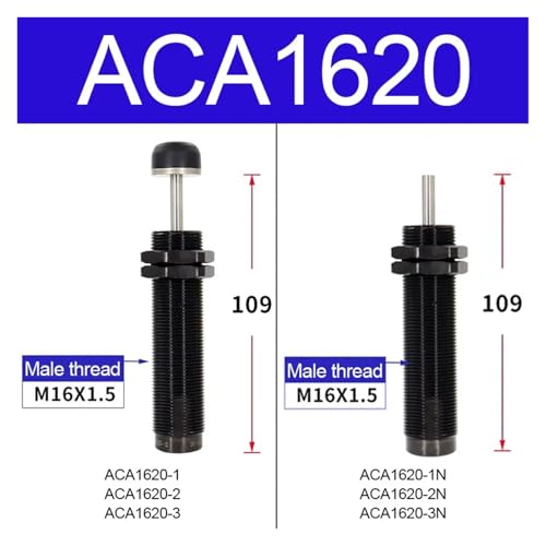 Amortiguador neumático-hidráulico ACA1620-3 buffer industrial de baja velocidad 2