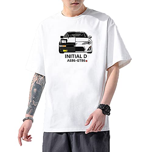 [SHADXW] 頭文字[イニシャル]D Initial D 頭文字D ae86 Tシャツ メンズ 半袖 夏服 レディース コットン 薄い 快適 通気性 丸首 ファッション 男女兼用 大きいサイズ 人気服
