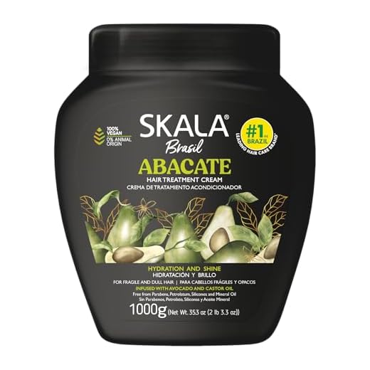 Creme de Tratamento 1Kg Bomba de Vitaminas - Abacate, Skala, Pacote de 6, Skafe