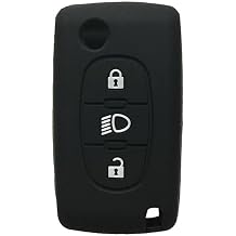 Silicone Car Key Cover for Citroen C5 X7 C4 Picasso Cactus Berlingo C3 Xsara C6 C8 C5 Folding 3 Button Case Protection