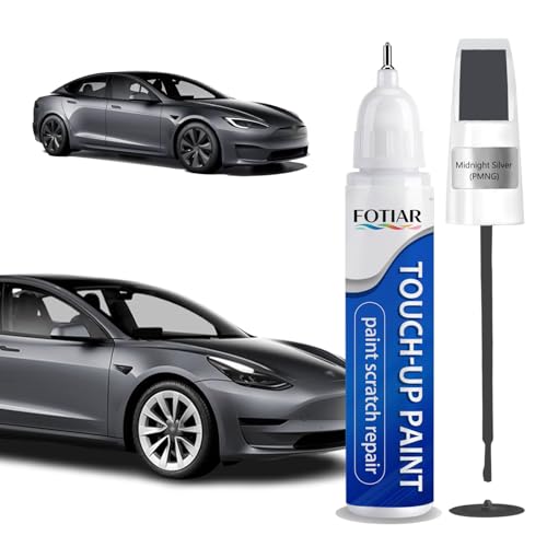 Midnight Silver PMNG Touch up Paint for Tesla-Exact Match Scratch Repair Kit 2-In-1 Premium Car Paint Pen for Chips & Nicks