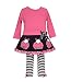 Bonnie Jean Little Girls' Ladybug Appliqued Playwear Set