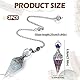 KAIYAYA 2 Stücke Pendulum Pendel Amethyst Kristall Edelstein Pendel Kristall Harz Pendel Ornamente mit Kette für Wahrsagen Hexerei Zeremonie Meditation Balancing (Lila+Blau)