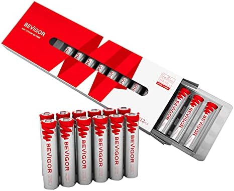 Bevigor AAA Lithium Batteries, 12Pack Lithium Iron Triple A Batteries, 1.5V 1100mAh Longer Lasting AAA Batteries for Flashlight, Toys, Remote Control, 【Non-Rechargeable】