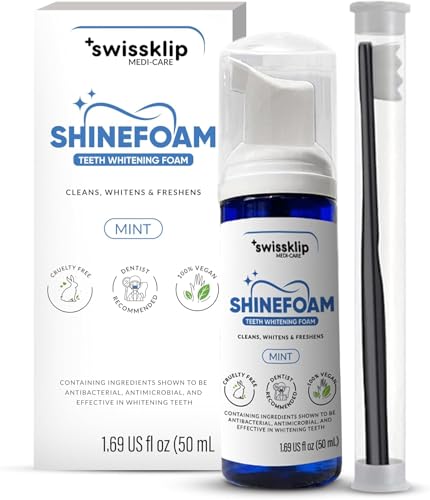 Swissklip Foam Toothpaste Also a Teeth Whitener I Nano Toothbrush with 12000+ Micro, Nano Bristles I Advanced Tooth Cleaning Solution I Professional Teeth Whitening Kit