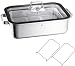 Produktbild WMF Vitalis Aroma Dampfgarer, Bräter Induktion, 41x27x10 cm, Auflaufform 6,5l, Glasdeckel Silikonrand, Dampfgarer für Backofen, Garthermometer, Garblech, Cromargan Edelstahl unbeschichtet
