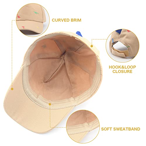 Duoyeree Toddler Baseball Hat Baby Cap Sun Hat Embroidered Small Dinosaur Pattern Kids Boys Girls Age 2T-4T 4-8 #TOP2