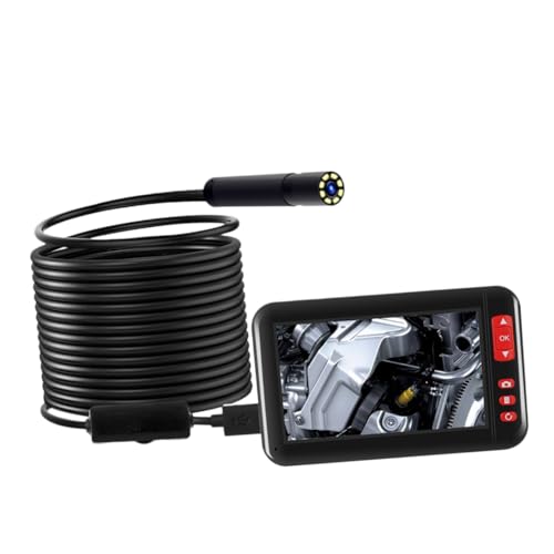 PRETYZOOM LCD Monitor Car Repairing Borescope Boroscopes Camera Industrial Inspection Tool