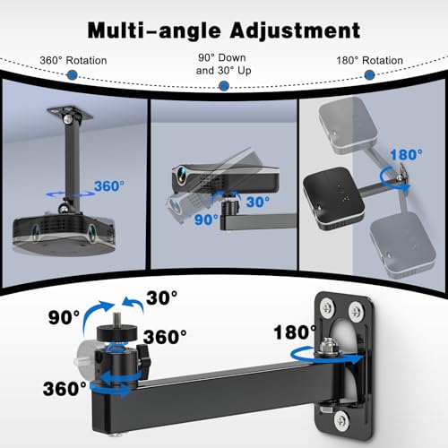 Image of Projector Mount, Projector Wall Mount with 1 /4-Inch Thread, Black