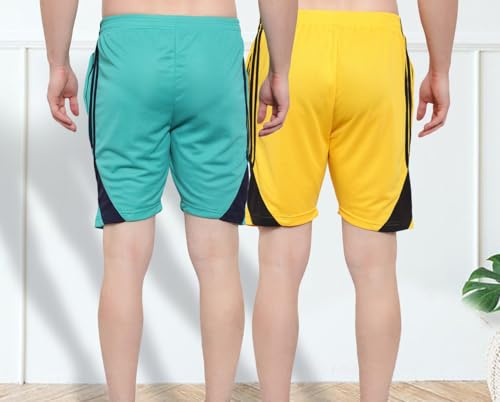 Image of DIA A DIA Men's Polycotton Running Sports Gym Shorts Pack of 2