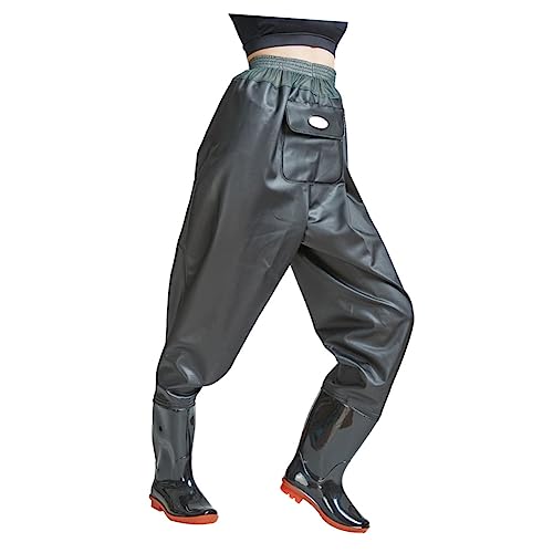 Pantalón de vadeo para pesca deportiva en ríos y lagos con botas cómodas UKCOCO