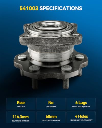 Image of PHILTOP 541003 x1 Rear Wheel Bearing Hub Assembly for Nissan Pathfinder