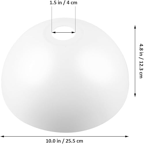 Miniatura 3 de 4 piezas de pantalla de lámpara de luz blanca para lámpara de mesa, pantalla de lámpara de cristal, pantalla con forma de tazón, pantalla de lámpara