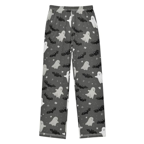 Halloween Pajama Pants Ghost Stars Bats Long Sleep Pants Lounge Bottoms