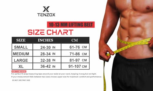 Weightlifting Lever Belt 10-13mm 4" Leather Powerlifting Belt with Adjustable Lever Buckle, Back Support for Squats and Deadlift for Men Women (GOKU ULTRA INSTINCT, Medium) by TENZOX - Used condition - Image 4