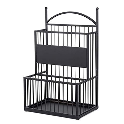 Sywlwxkq Umbrella Stands,Umbrella Stand High Temperature Paint Wrought Iron,Large Capacity Umbrella Bucket for Household Hotels,Red,60X25X36Cm