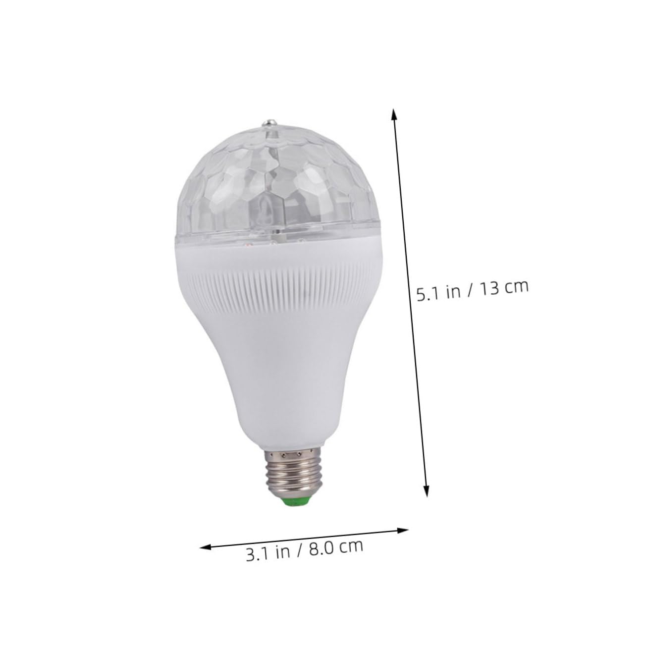 Yardenfun Led Rotating Light Bulb RGB Disco Ball Lamp Colorful Rotating Bulb for Parties E27 Base Ambiance Lighting