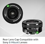 JJC E-Mount Capuchon corporel & Kit de housse de casque d'objectif arrière pour Sony A7 A7II A7III A7IV A7V A7S III A7R II III IV A7R V VI A7CR A7CII A6700 A6600 A6400 A6100 A6000 A1II ZV-E10 II ZV-E1 & Plus d'appareil photo Sony & Lentille