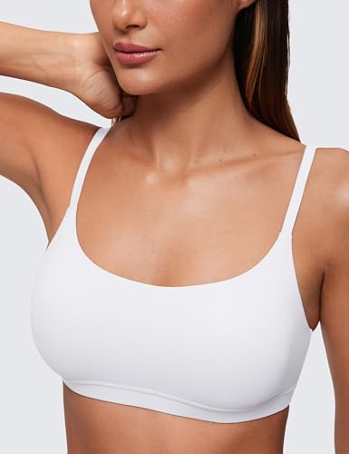 Image of CRZ YOGA Softhold Scoop Neck Bralette | Double Lined, Light Support, Non Padded, Wireless, Casual, Ultra-Soft, Adjustable Square Back, Everyday Bra for Women