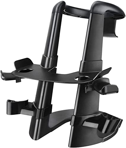 VR Stand, VR Headset Stand Virtual Reality Headset and Controllers Holder for HTC Vive, Vive Pro, Oculus Quest, Headset and Touch Controllers Display Stand