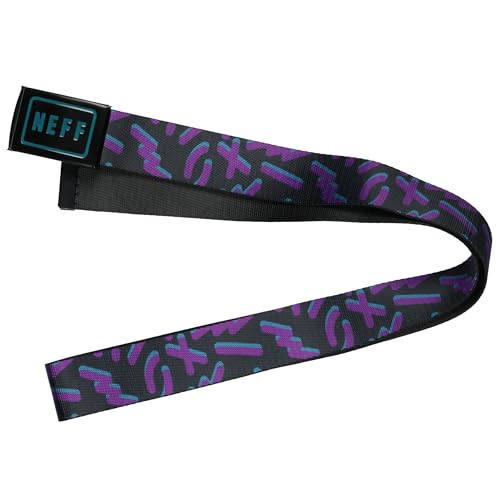 Neff Reversible Canvas Web Belt with Slide Buckle for Men OSFM