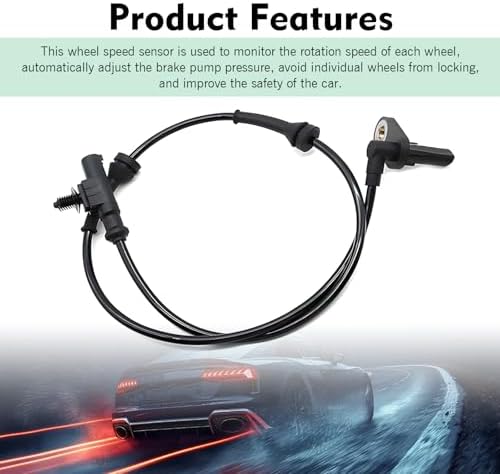 Fiknonk 1 PC Rear Left/Right ABS Wheel Speed Sensor, OEM 3630050U2010 Anti-lock Brake Sensor Direct Replacement, High Temperature Resistant Durable Design, Compatible with Heyue Models (Black) - 4
