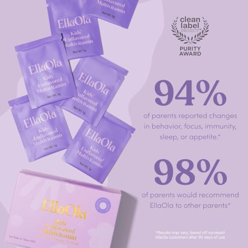 ELLAOLA Kids Multivitamin Powder, Tasteless Sugar Free Sachets, Ages 4-11 — view 5