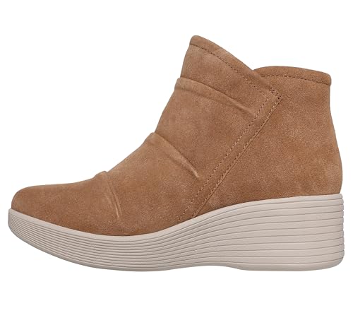 Skechers Women's PARALLEL LITE, Ruched side zip boot with Air-Cooled Memory Foam, Chestnut, 10M by Skechers - Image 2