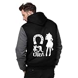 [ZZFCMBH] パーカー メンズ ウマ娘 URA 裏起毛 ジップアップコート 春秋冬 長袖 フード付 カーディガン 厚手 アウター 裏ボア 防寒 大きいサイズ プレゼント 3XL