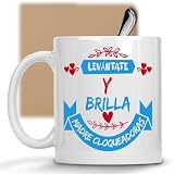 Humorous Gift Idea Novelty Gift for Chicken Lovers - Rustic Farm Rooster Design - Funny - Rise and Shine Mother Cluckers 11 Oz White Ceramic Coffee Mug