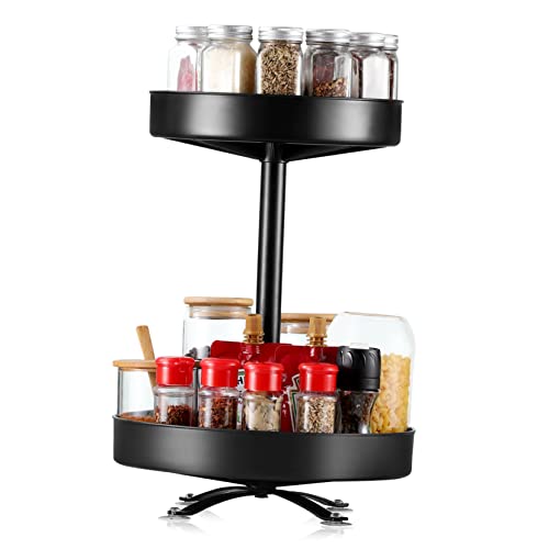 DECHOUS Mobiletto Porta Spezie Girevole Da 10+12 Porta Condimenti Con Organizer Per Salse Organizer Per Condimenti Da Cucina Design Per Casa E Ristorante