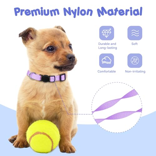 Kimgep KIM113001 20 Pack Puppy Collars,Puppy Collars For Small Puppies Litter Safety Buckle Soft Nylon Whelping Collars Newborn Puppy Collars thumb #3