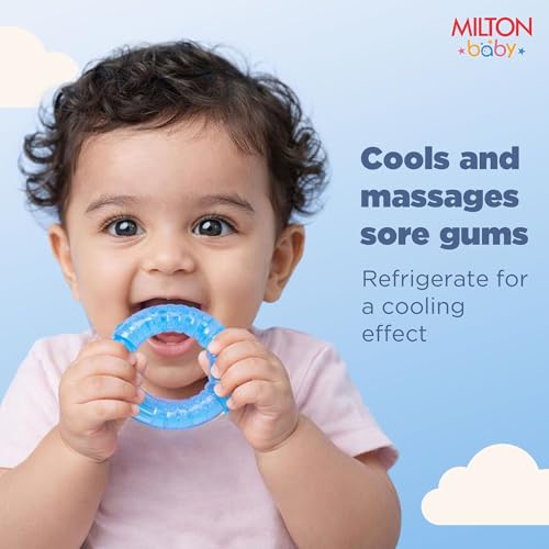 Image of Milton Baby Water Filled Teethers for 6 to 12 Months I ISI Certified I BPA Free Food Grade | 100% Purified Water Cooling Teething Relief | Easy Grip Gum Massage Texture | Set of 3