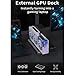 Portable External GPU Dock Station, Mini EGPU Enclosure 40Gbps Graphics Card Extension Bracket DC ATX SFX Power Supply, USB4 PD 60W Charging, Support Daisy Chain