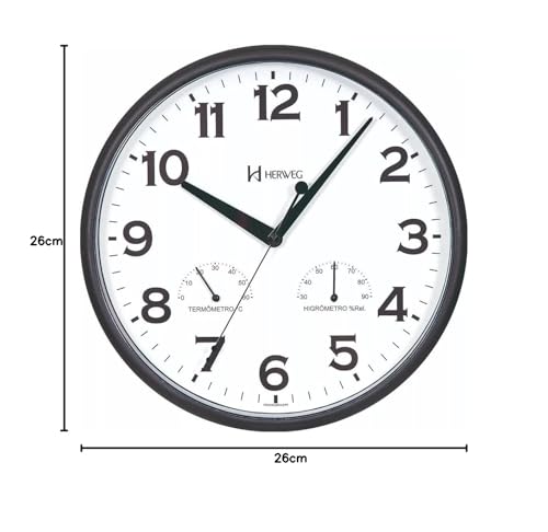 Relógio de Parede Quartz Preto