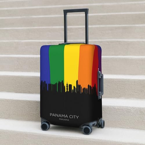 Panama City Skyline Luggage Cover For Travel Suitcase Protector Fits 18-32 Inch Case Large 7