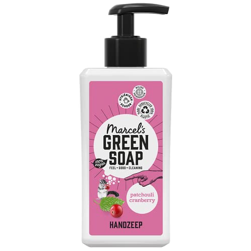 marcel's green soap - Jabón de Manos - Pachulí y Arándano - 97% biodegradable - Ingredientes naturales - 250 ML, Rosa Cover