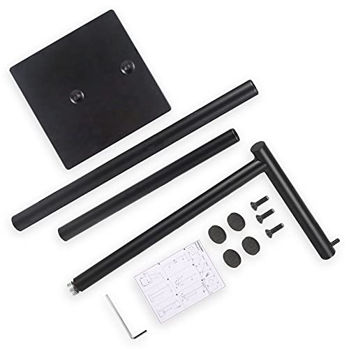 Toilet Paper Holder Stand Toilet Paper Roll Holder Stand Freestanding Black Toilet Paper Holder For Bathroom Toilet Tissue Storage Holder Metal #TOP4