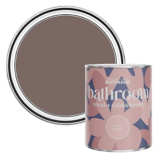 Rust-Oleum Brown Moisture Resistant Bathroom Wood and Cabinet Paint in Matt Finish - RIVERS EDGE 750ML