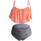 Top tankini élégant avec design peplum flatteur pour une féminine et une tenue parfaite